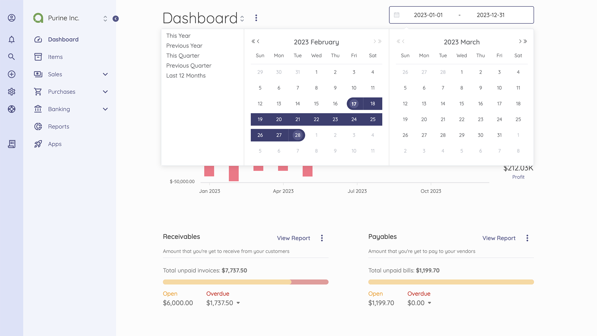 The Company Dashboard - Help Center - Akaunting
