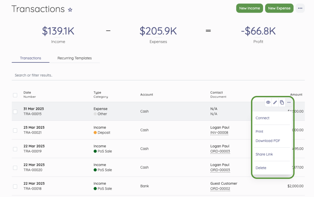 Managing Transactions