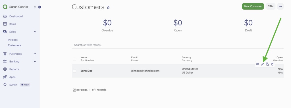 Edit Customer Information