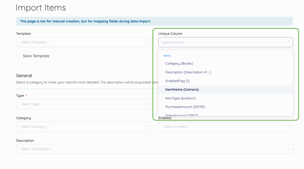 Import Pro Unique Column