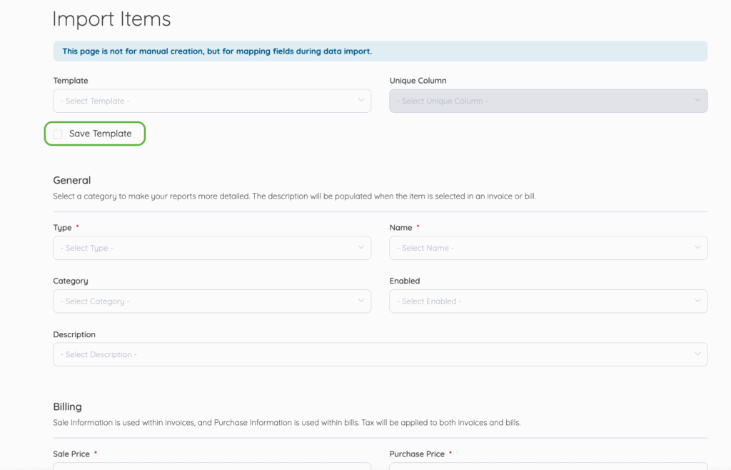 Default Mapping template 